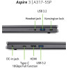 Acer Aspire 3 A317-55P-36YL Ordinateur Portable 17,3'' Full HD, PC Portable (Intel Core i3-N305, RAM 8 Go, SSD 512 Go, Intel UHD