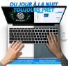 Auusda ordinateur portable 15,6 pouces full hd, processeur 3050e, 16 go ram, 512 go ssd, ultra-mince, argenté, longue autonomie,