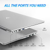 Auusda ordinateur portable 15,6 pouces full hd, processeur 3050e, 16 go ram, 512 go ssd, ultra-mince, argenté, longue autonomie,