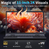 Amita PC Portable Convertible 11 Pouces, Ordinateur Tactile 2-en-1 FHD, N95 12 Gén, 16 Go RAM DDR5, M.2 SSD, Écran Pivotant 360°