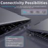 Amita PC Portable Convertible 11 Pouces, Ordinateur Tactile 2-en-1 FHD, N95 12 Gén, 16 Go RAM DDR5, M.2 SSD, Écran Pivotant 360°