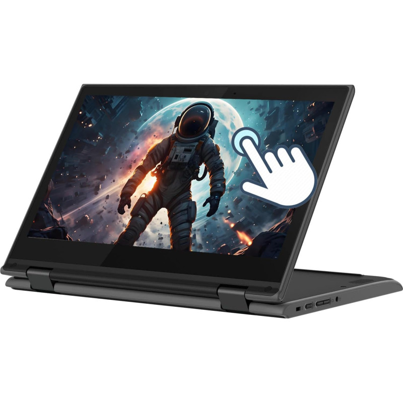 Lenovo Chromebook 300e Ordinateur portable tactile 2 en 1 11,6" (1366 x 768), Intel Celeron N4020, 4 Go de RAM, SSD 32 Go, clavi