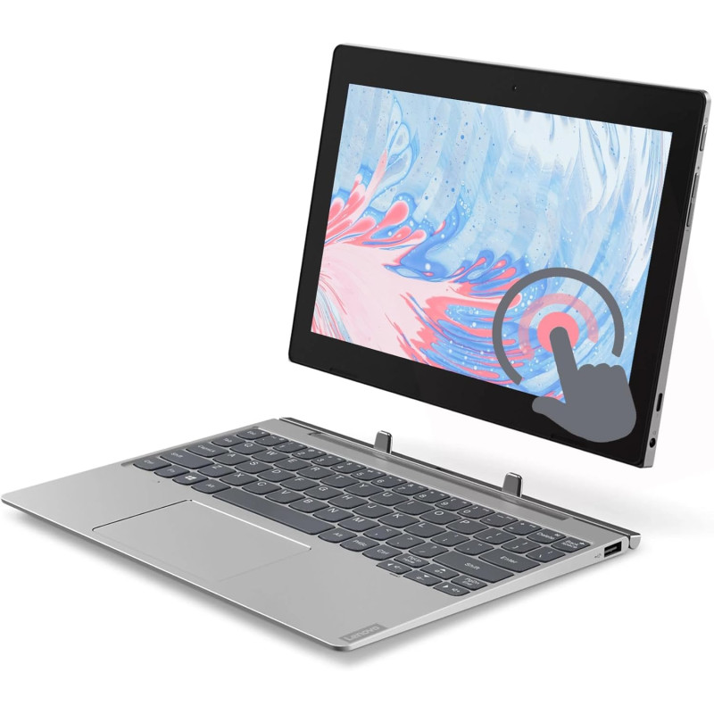 Lenovo IdeaPad D330 2-en-1 à écran Tactile Ordinateur Portable, 10,1 Pouces (1280 x 800), Intel Celeron N4000, 4 Go de RAM, SSD 