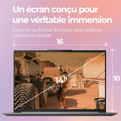 Lenovo IdeaPad Slim 5 14ABR8 - Ordinateur Portable 14'' WUXGA OLED (AMD Ryzen 7 7730U, RAM 16Go, SSD 1To, AMD Radeon Graphics, W