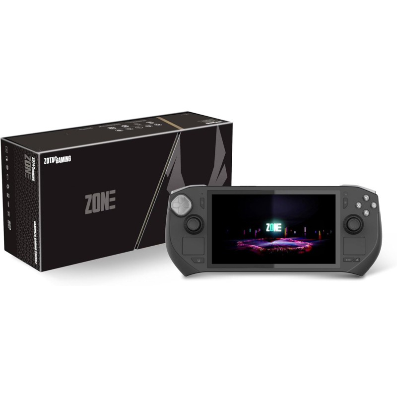 ZOTAC Gaming Zone, Handheld, AMD 8840U, AMOLED, 16 Go LPDDR5X, 512 Go M.2 SSD, 2 x USB4, WIN11 Home, Prise Universelle