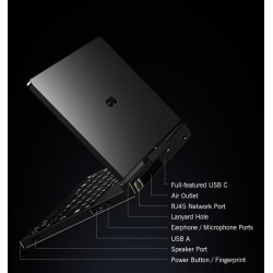 GPD Pocket 4 (AI 9 HX370) – Ordinateur portable en aluminium avec Windows 11, écran Ultra HD 8,8", rotation à 180°, Ryzen AI 9 H