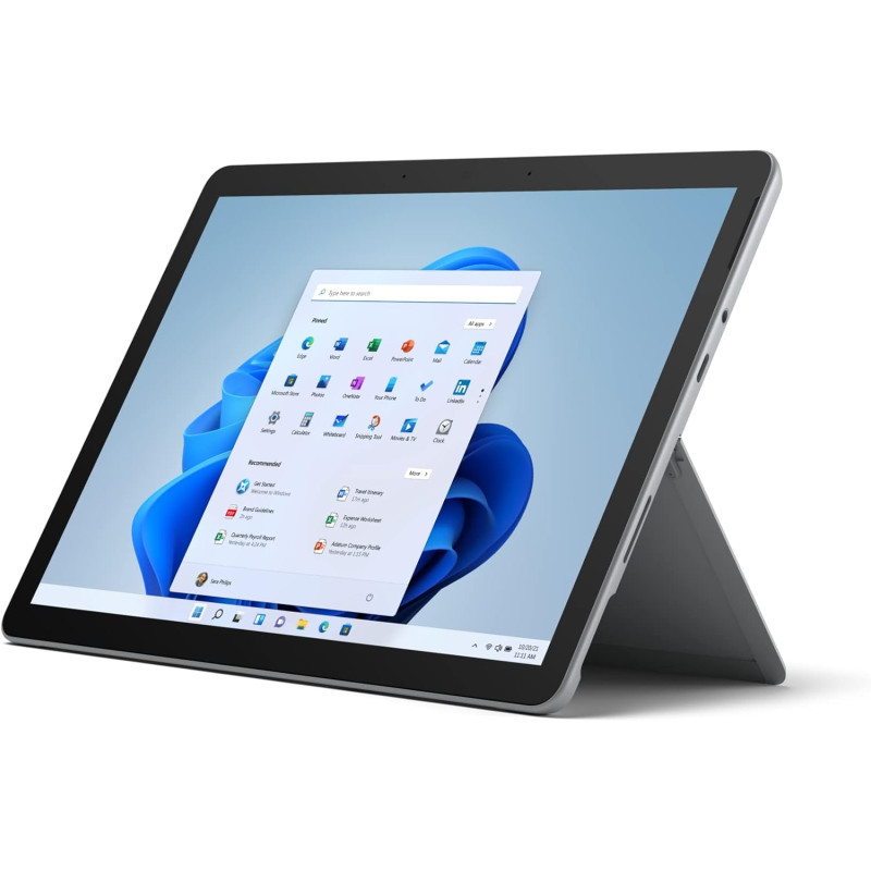 Microsoft surface go 3 ordinateur portable (windows 11, écran 10.5'', 4go ram, 64go emmc, intel pentium or, wifi, platine), le 2