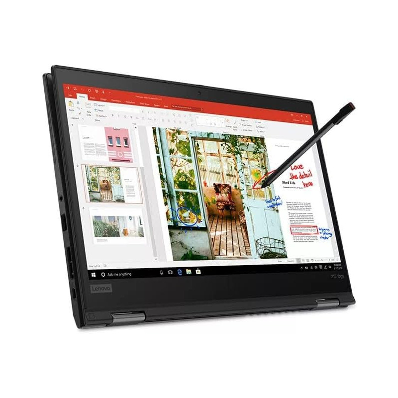 Lenovo ThinkPad X13 Yoga Gen 1 Ordinateur portable 13,3" FHD 2 en 1 avec écran tactile, Intel Core i7-10610U, 16 Go de RAM, 512 