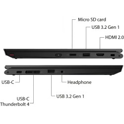 Lenovo ThinkPad L13 Yoga Gen 1 Ordinateur portable 2 en 1, écran tactile FHD 13,3" (1920 x 1080), Intel i5-10210U, 8 Go de RAM, 