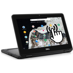 Dell Chromebook 11 3100 Ordinateur portable 2 en 1, écran tactile 11,6", Intel Celeron N4020, 4 Go de RAM, SSD 32 Go, clavier ja