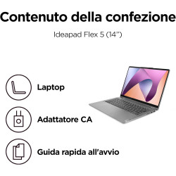 Lenovo ideapad flex 5 14 pouces wuxga touchscreen laptop - (amd ryzen 7 5700u, 8 go ram, 512 go ssd, windows 11 home, wifi 6) - 