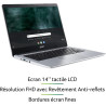 Acer chromebook 314 cb314-1ht-p2df ordinateur portable tactile 14'' fhd ips, pc portable (intel pentium argent n5030, ram 8go, 6