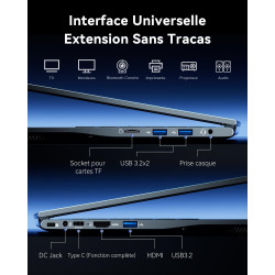 ACEMAGIC 2026 Ordinateur Portables avec Processeur i5-12600H -12 Cœurs (4P+8E)/16 Threads,Jus qu'à 4.5 Ghz, 16GB RAM 512GB SSD,D