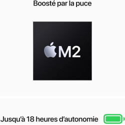 Apple MacBook Air Portable avec Puce M2 : écran Liquid Retina de 13,6 Pouces, 16 Go de RAM, 256 Go de Stockage SSD, Clavier rétr