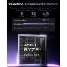 Ordinateur Portable Gaming 15,6 Pouces,PC Portable avec Ryzen 7 5825U (Jusqu'à 4,5GHz) 8C/16T - 16Go RAM DDR4*2 + 1To SSD M.2,10