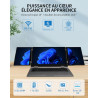 Ordinateur portable à triple écran, 16" principal + deux moniteurs 10,5", Core i7-12700H, 16 Go de RAM, 1 To SSD, Win 11 Pro, Wi