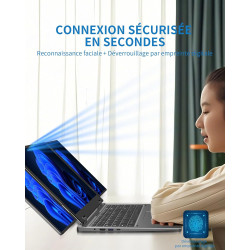 Ordinateur portable à triple écran, 16" principal + deux moniteurs 10,5", Core i7-12700H, 16 Go de RAM, 1 To SSD, Win 11 Pro, Wi