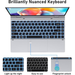 FUNYET Ordinateur Portable à écran Tactile,PC Portable 14,1 Pouces avec Ouverture à 360°,Core i7-1265U (jusqu'à 4,8 GHz),16 Go R