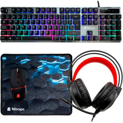 NitroPC - Pack Bronze | PC Gaming Complet (AMD Ryzen 5 5655G 6/12 4,4GHz, RX Vega 7, RAM 16Go, SSD 512Go, Windows 11 Pro | WiFi,