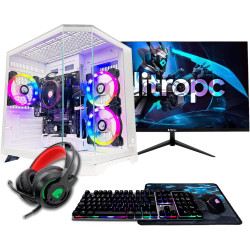 NitroPC - Pack Bronze Plus | PC de Jeu Complet (AMD Ryzen 5 5655G 6/12 4,6 GHz, RX Vega 7, RAM 16 Go, M.2 1 to, Windows 11 Pro, 
