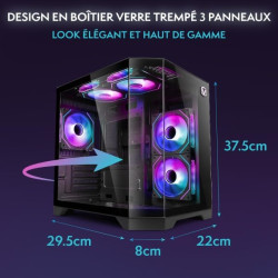 VIBOX IV-620 PC Gamer • AMD Ryzen 7 5700X 8 cœurs • AMD Radeon RX 9060 XT 16 Go • 16 Go RAM • 1 to SSD • Windows 11 • WiFi