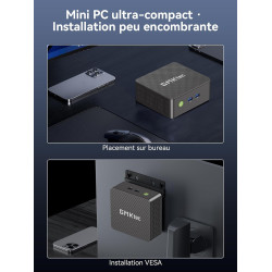 GMKtec Mini PC G3 Pro avec Intel Core i3-10110U (Plus performant Que 4300U/N150/N95), 16 Go RAM DDR4 (Double Canal), SSD PCIe 25