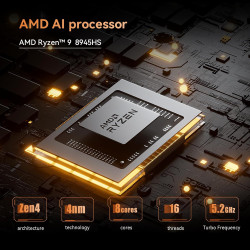 MINIS FORUM UM890 Pro Mini PC - AMD AI Ryzen 9 8945HS, 8 C/16 T, Radeon 780M GPU, 2 x M.2 SSD Slots,DDR5, HDMI 2.1, DP 1.4, 2 x 