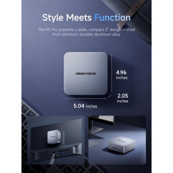 Mini PC MINISFORUM M1 Pro-125H, Intel Core Ultra 5 125H (14 cœurs/18 Threads, jusqu'à 4,5 GHz), 32 Go de RAM DDR5, SSD M.2 PCIe 
