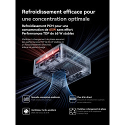 MINIS FORUM X1 Lite-255 Mini PC avec AMD Ryzen 7 255 (8C/16T), AMD Radeon 780M, Wi-FI 6E +2,5 GbE LAN, OCuLink eGPU, Sortie Trip