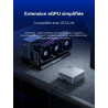 MINIS FORUM X1 Lite-255 Mini PC with AMD Ryzen 7 255 (8C/16T), AMD Radeon 780M, 32GB DDR5 RAM 1TB SSD, WiFi 6E+2.5GbE LAN, OCuLi