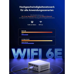 MINISFORUM X1 Lite-255 Mini-PC,AMD Ryzen 7 255 (8 C/ 16 T, jusqu’à 4,9 GHz), Radeon 780M, 32 Go DDR5, SSD de 512 Go, Wi-Fi 6E, L