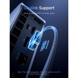 MINIS FORUM M1 Pro-285H Mini PC, Intel Core Ultra 9 285H (16C/16T, Jusqu’à 5,4GHz), USB4, Raid, OCuLink, Wi-FI 7, BT 5.4, écran 