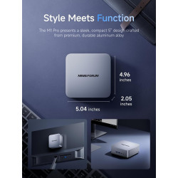 MINIS FORUM M1 Pro-285H Mini PC, Intel Core Ultra 9 285H (16C/16T, Jusqu’à 5,4GHz), USB4, Raid, OCuLink, Wi-FI 7, BT 5.4, écran 
