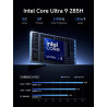 MINIS FORUM M1 Pro-285H Mini PC, Intel Core Ultra 9 285H (16C/16T, Jusqu’à 5,4GHz), 32 Go DDR5, 1 to SSD PCIe 4.0, USB4, Raid, O