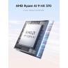 MINIS FORUM AI X1 Pro Mini PC, Ryzen AI 9 HX370 (12 cœurs/24 Threads, jusqu'à 5,1 GHz) et Radeon 890M, 32 Go DDR5, 1 to PCIe 4.0