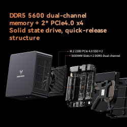 Minisforum um890 pro mini pc, amd ryzen 9 8945hs ai (8 c/ 16 t, jusqu’à 5,2 ghz), radeon 780m, 32 go ddr5, ssd pcie 4.0 1 to, us