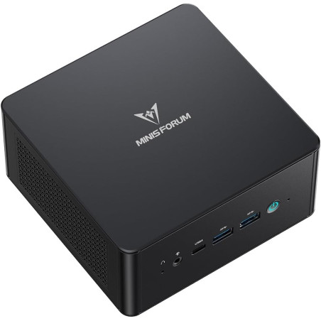 MINIS FORUM UM890 Pro Mini PC AMD Ryzen 9 8945HS IA (8C/16T), Radeon 780M, 32 Go DDR5, SSD M.2 512 Go, HDMI 2.1, DP 1.4, 2× USB4