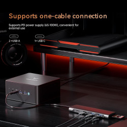 MINIS FORUM UM890 Pro Mini PC AMD Ryzen 9 8945HS IA (8C/16T), Radeon 780M, 32 Go DDR5, SSD M.2 512 Go, HDMI 2.1, DP 1.4, 2× USB4