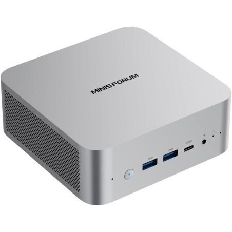 MINIS FORUM M1 Pro-125H Barebone AI Mini PC, Intel Core Ultra 5 125H (14 cœurs/18 Threads, jusqu'à 4,5 GHz), USB 4/Raid/OCuLink/