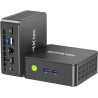 GMKtec Mini PC Intel 12.Gen N95 (Turbo 3,4 GHz), 8 Go de RAM à 2666 MHz + 256 Go M.2 SSD, 3X USB 3.2, Double Sortie HDMI 4K@60Hz