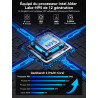 GMKtec Mini PC Intel 12.Gen N95 (Turbo 3,4 GHz), 8 Go de RAM à 2666 MHz + 256 Go M.2 SSD, 3X USB 3.2, Double Sortie HDMI 4K@60Hz