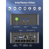 GMKtec Mini PC Intel 12.Gen N95 (Turbo 3,4 GHz), 8 Go de RAM à 2666 MHz + 256 Go M.2 SSD, 3X USB 3.2, Double Sortie HDMI 4K@60Hz
