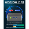GMKtec Mini PC Intel 12.Gen N95 (Turbo 3,4 GHz), 8 Go de RAM à 2666 MHz + 256 Go M.2 SSD, 3X USB 3.2, Double Sortie HDMI 4K@60Hz
