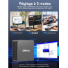 GMKtec Mini PC Intel 12.Gen N95 (Turbo 3,4 GHz), 8 Go de RAM à 2666 MHz + 256 Go M.2 SSD, 3X USB 3.2, Double Sortie HDMI 4K@60Hz