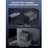 GMKtec Mini PC Intel 12.Gen N95 (Turbo 3,4 GHz), 8 Go de RAM à 2666 MHz + 256 Go M.2 SSD, 3X USB 3.2, Double Sortie HDMI 4K@60Hz