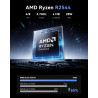 NiPoGi Pinova P1 Mini PC W-11 Pro AMD Ryzen R2544(4C/8T,Max 3.7GHz,Mieux Que 4300U/3300U/N97/N150) 16Go DDR4/256Go SSD Tour PC 4