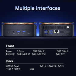 NiPoGi Pinova P1 Mini PC AΜD Ryzen 4300U W11 Pro(4C/4T,3.7GHz,Mieux Que 3500U/N150/N95) 16Go DDR4 RAM+512Go SSD Extensible Ordin