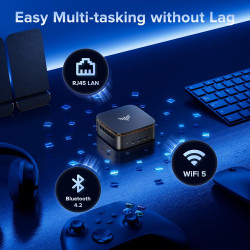 NiPoGi Pinova P1 Mini PC AΜD Ryzen 4300U W11 Pro(4C/4T,3.7GHz,Mieux Que 3500U/N150/N95) 16Go DDR4 RAM+512Go SSD Extensible Ordin