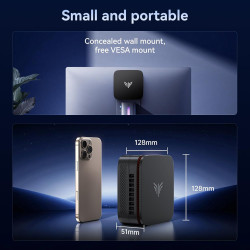 NiPoGi Pinova P1 Mini PC AΜD Ryzen 4300U W11 Pro(4C/4T,3.7GHz,Mieux Que 3500U/N150/N95) 16Go DDR4 RAM+512Go SSD Extensible Ordin
