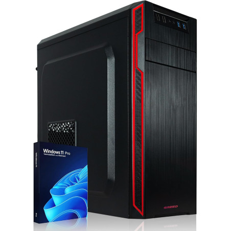 Greed® Basic V2 PC avec AMD Ryzen 5 4600G - Desktop Rapide + Ordinateur de Bureau à Domicile avec 4,2 GHz, 8 Go RAM/RAM - 256 Go